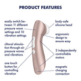 Satisfyer Pro 2+ Clitoral Stimulator 164mm Touch-Free USB Rechargeable STIMULATORS